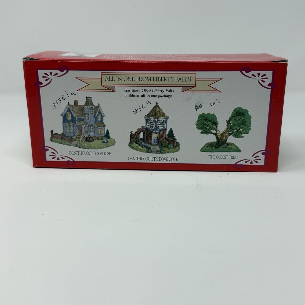 1999 "All In One" Liberty Falls Set Collection Vintage Ornithologist House